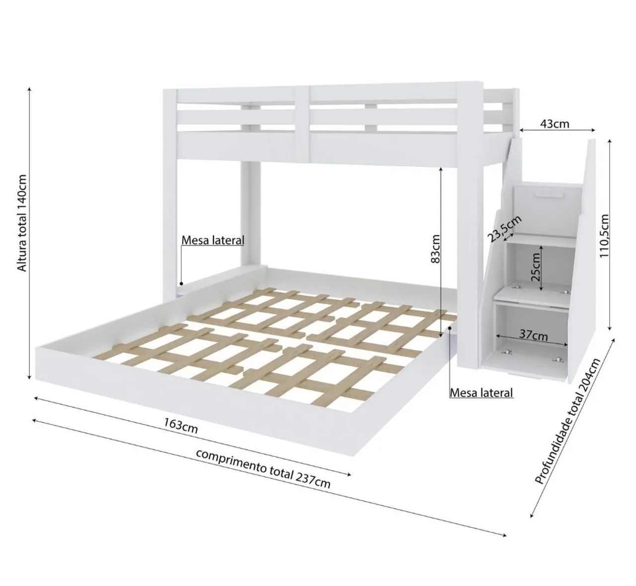 Cama de casal com beliche - Foto 2