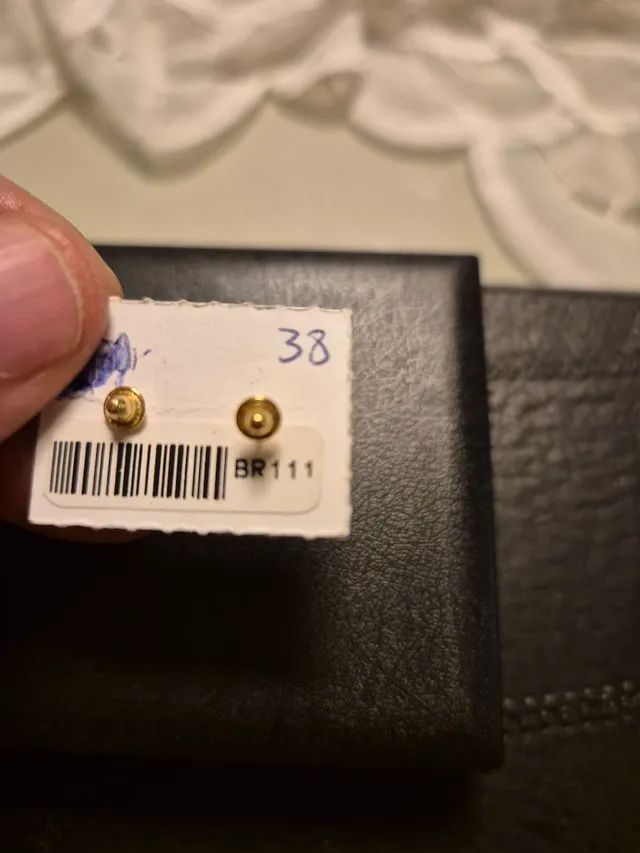 Brinco ouro 18k 750 pérola  - Foto 5