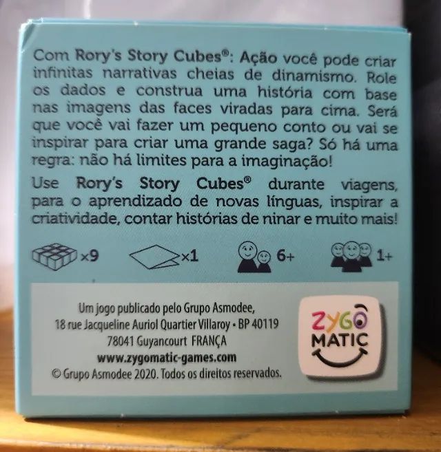Rory's Story Cubes - Ação - Diversão Inteligente -galápagos - Foto 2