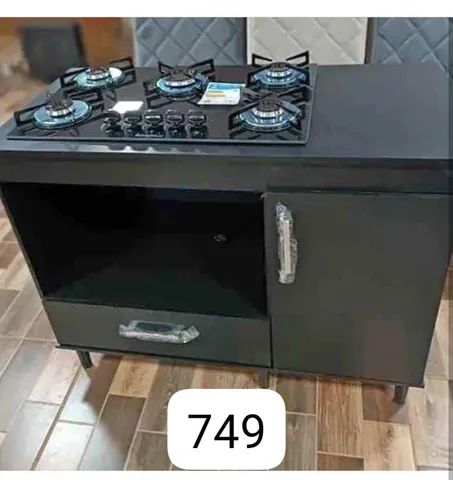 FOGÃO COOKTOP + BALCÃO  <br>1 PORTA, 1 GAVETA, COM ESPAÇO PARA FORNINHO<br>