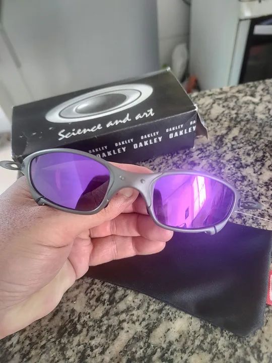 Óculos de Sol Oakley juliet - Prata e Roxo Violet NOVO  - Foto 2