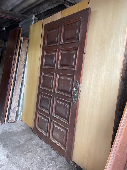 Folha de Porta de Madeira Maciça Almofadada - 1,17 x 2,27  - Foto 3