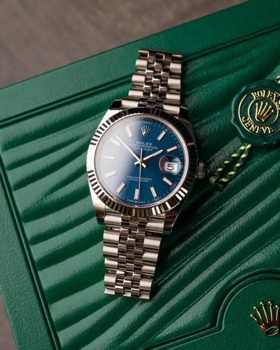 Rolex Date Just Azul Eta 3035 Automático Premium - Foto 4
