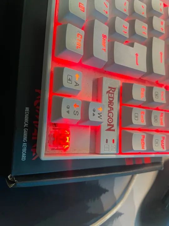 Teclado mecânico Switch Red, Redragon Kumara Lunar white  - Foto 5