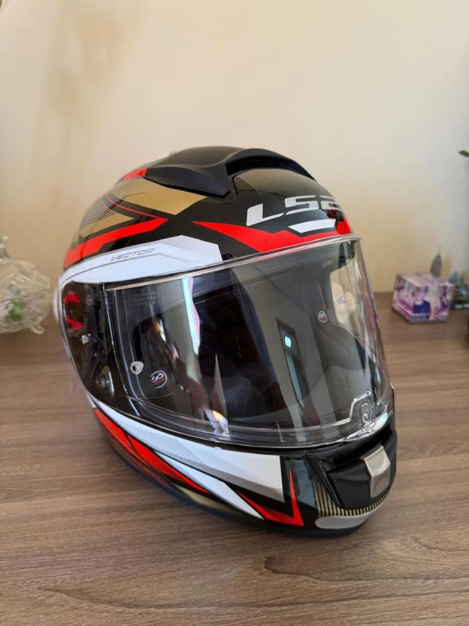 OPORTUNIDADE!!!! Capacete LS 2 Vector Tri-Composto Pouquíssimo Uso Tamanho 56  - Foto 4