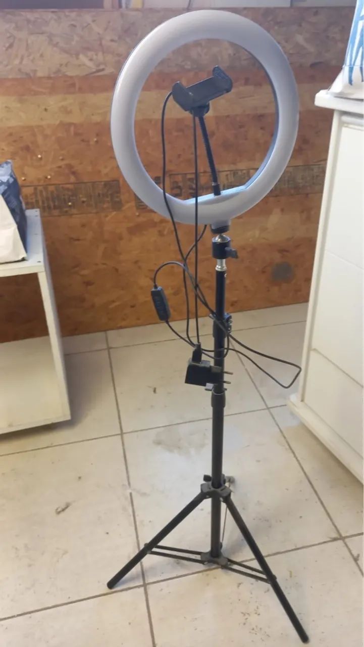 Ring Light com Tripé para Fotos e Vídeos