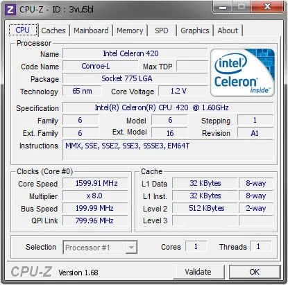 Processador Intel Celeron 420 1.6 Ghz Fsb 800 Lga 775 Oem - Foto 2