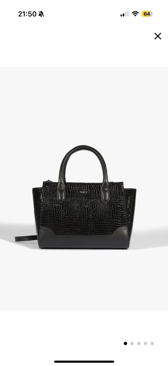 Bolsa de Mão Schutz couro Preta com Textura - Foto 3