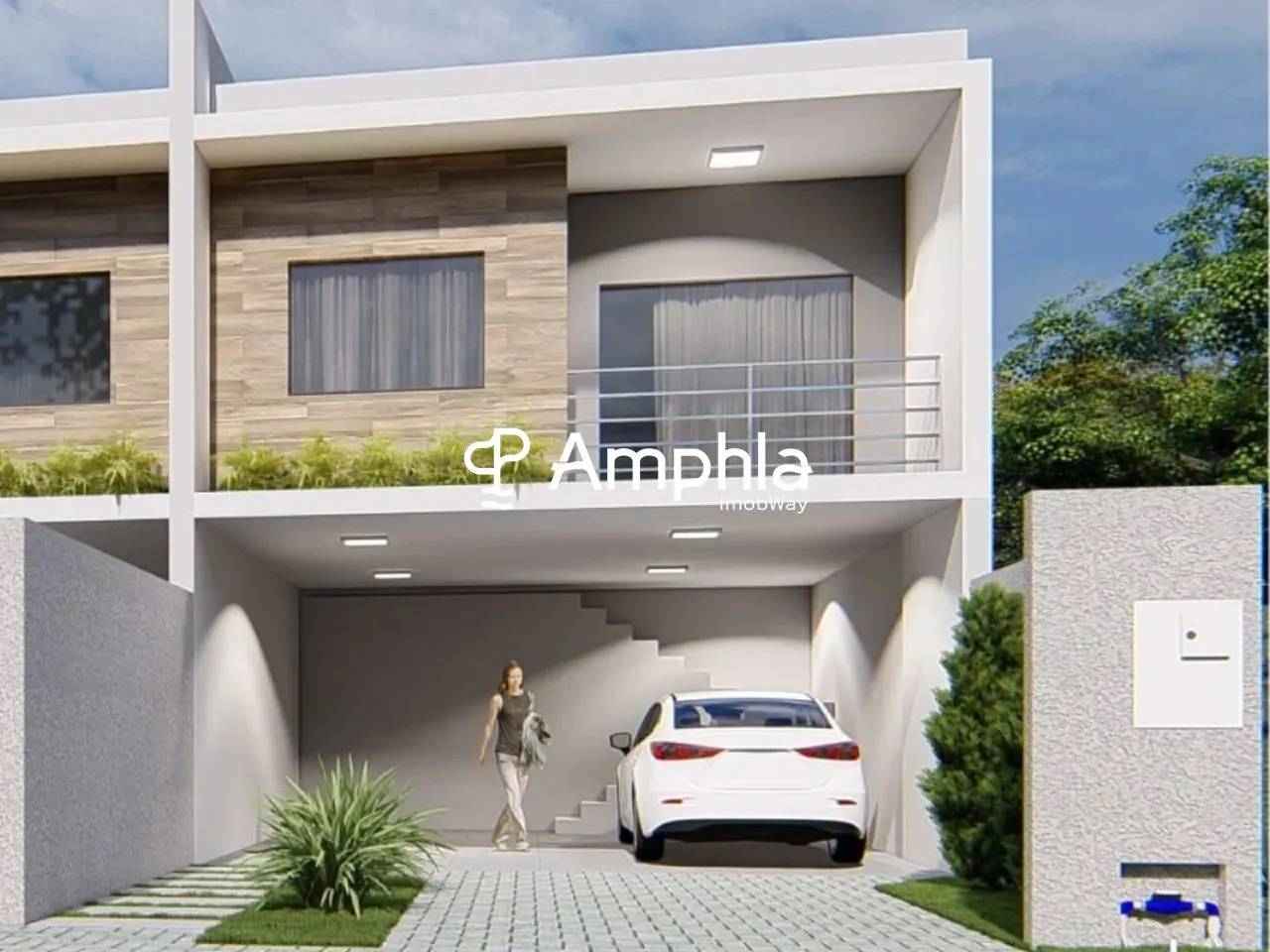 Sobrado em construção com suíte e garagem para 2 veículos à venda no bairro Vila Gaúcha