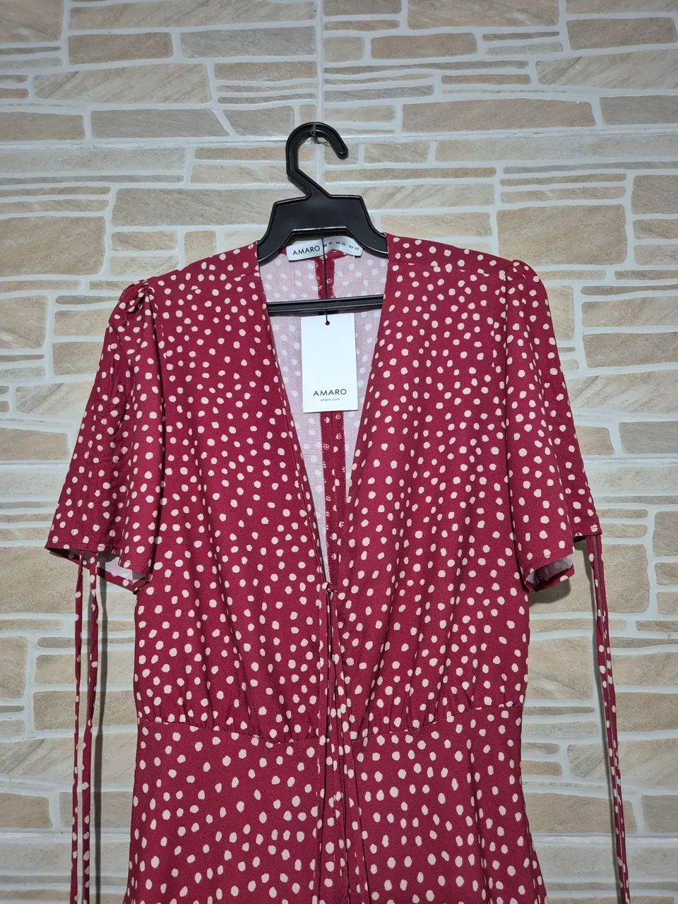 Vestido vermelho de bolinha PP - Foto 2