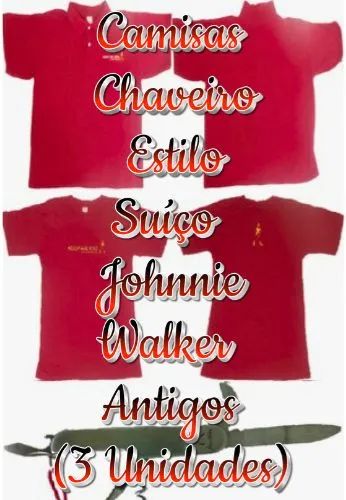 Camisas e Chaveiro Multifuncional Johnnie Walker Antigos