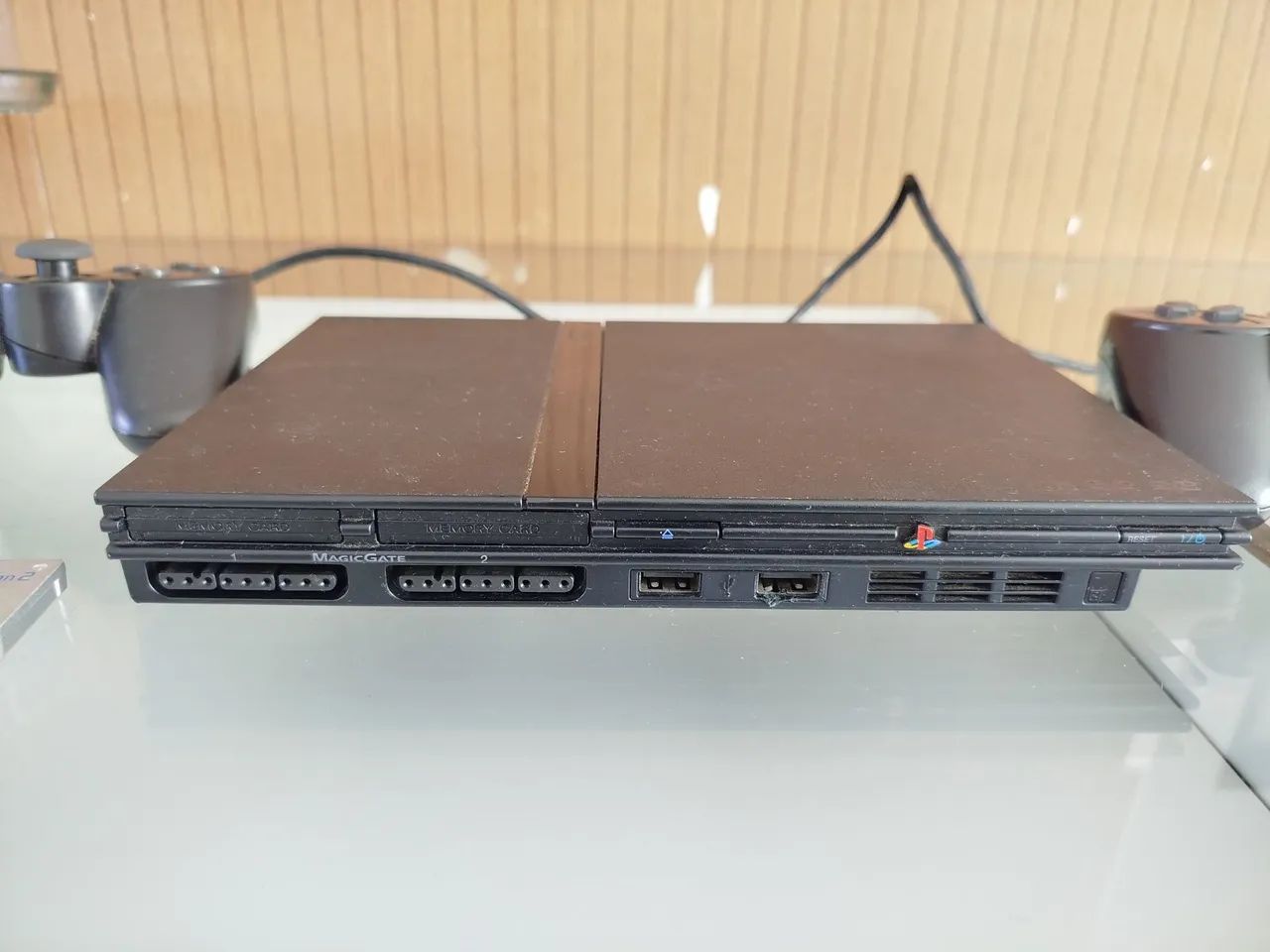 PS2 Slim Preto com 2 Controles - Foto 2