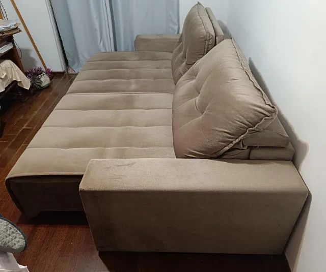 Sofá Retrátil e Reclinável com molas ensacadas 4 lugares - Foto 5