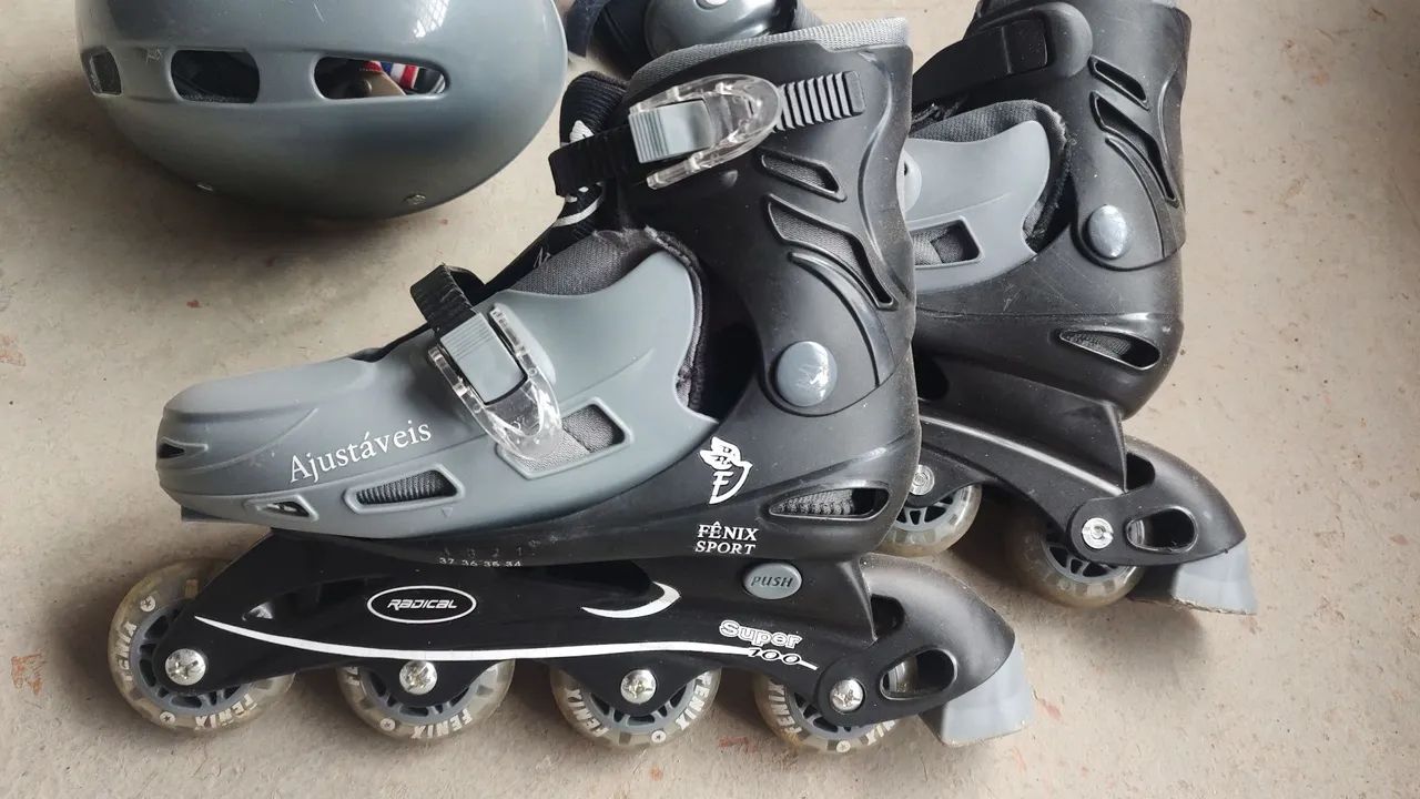 Kit Patins Infantil com Capacete e Joelheiras - Diversão com Segurança!