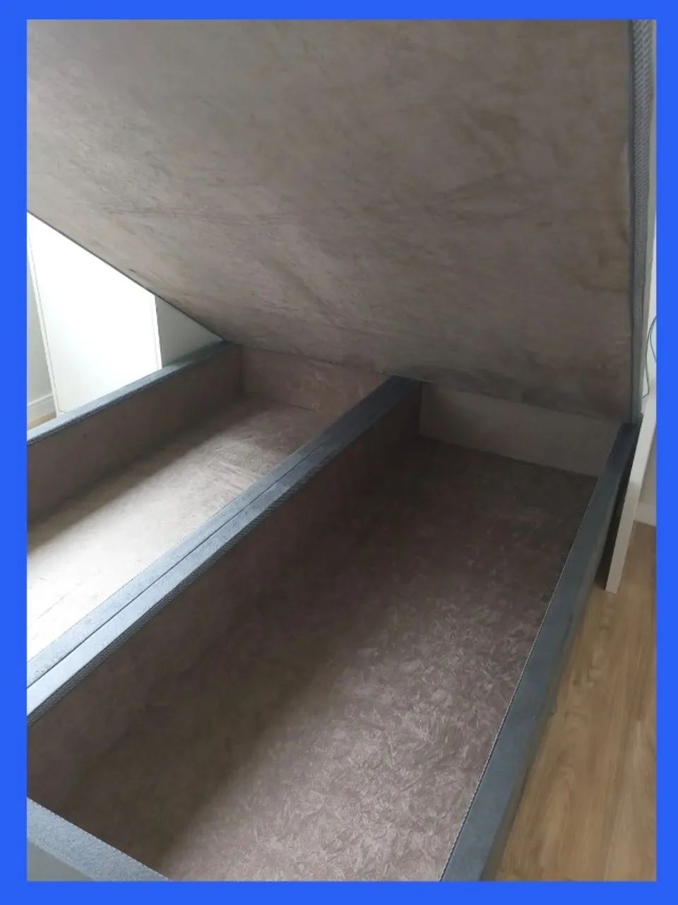 Baú Queen Cinza Chumbo - Foto 2