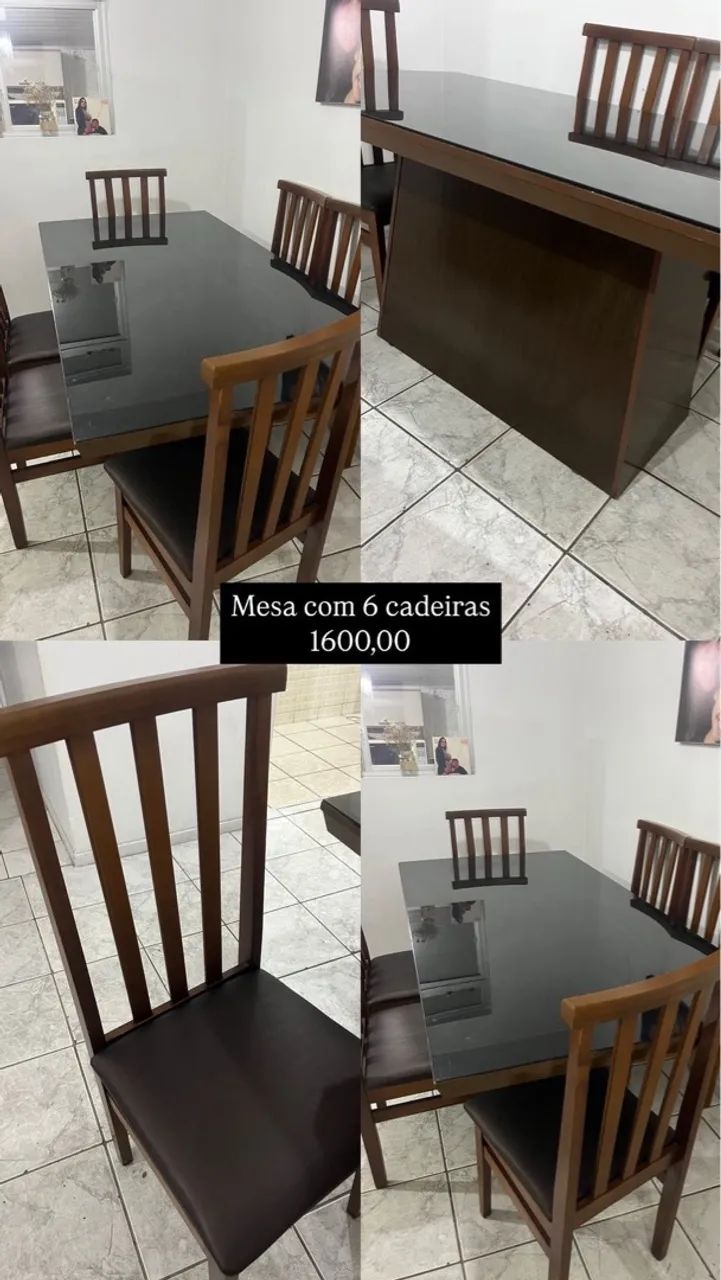 Mesa de jantar 6 cadeiras