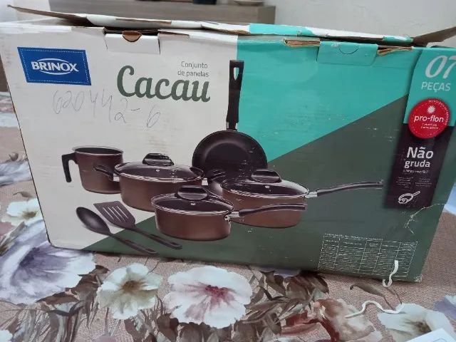 Conjunto de panelas Novas Brinox- Cacau 7 peças - antiaderente (ler toda a descrição) - Foto 3