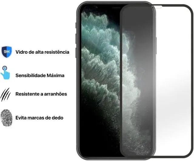 Película De Vidro 3D Tela Toda Para iPhone (iPhone 11 Pro/XS/X) - Foto 2