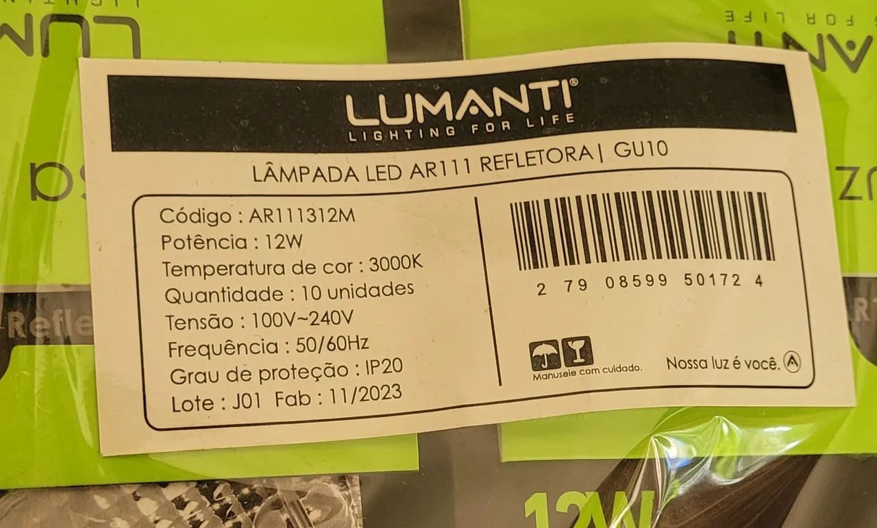 Lote com 34 Lâmpadas LED AR111 12W 3000K - Lumanti - Foto 4