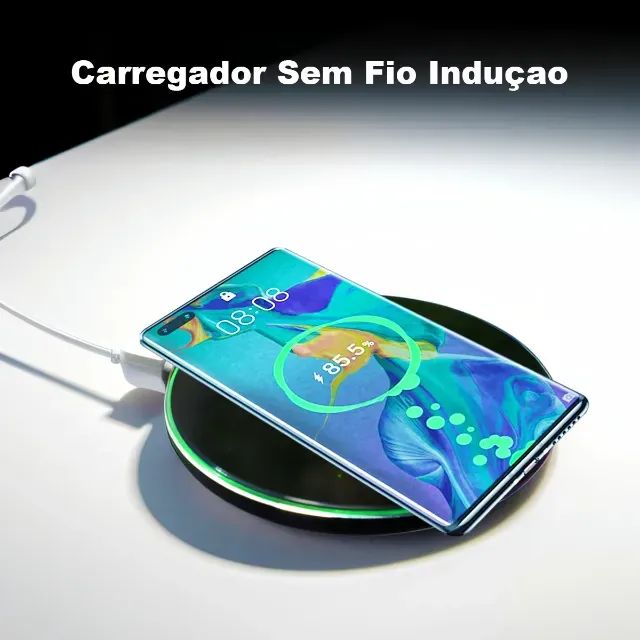 Carregador H'maston Yd-27 Sem Fio Indução Ultra Rápido 15w disponível no branco e preto - Foto 4