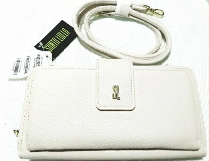 CARTEIRA/BOLSA, EM COURO FLOATER LEGÍTIMO, MARCA SANTA LOLLA.