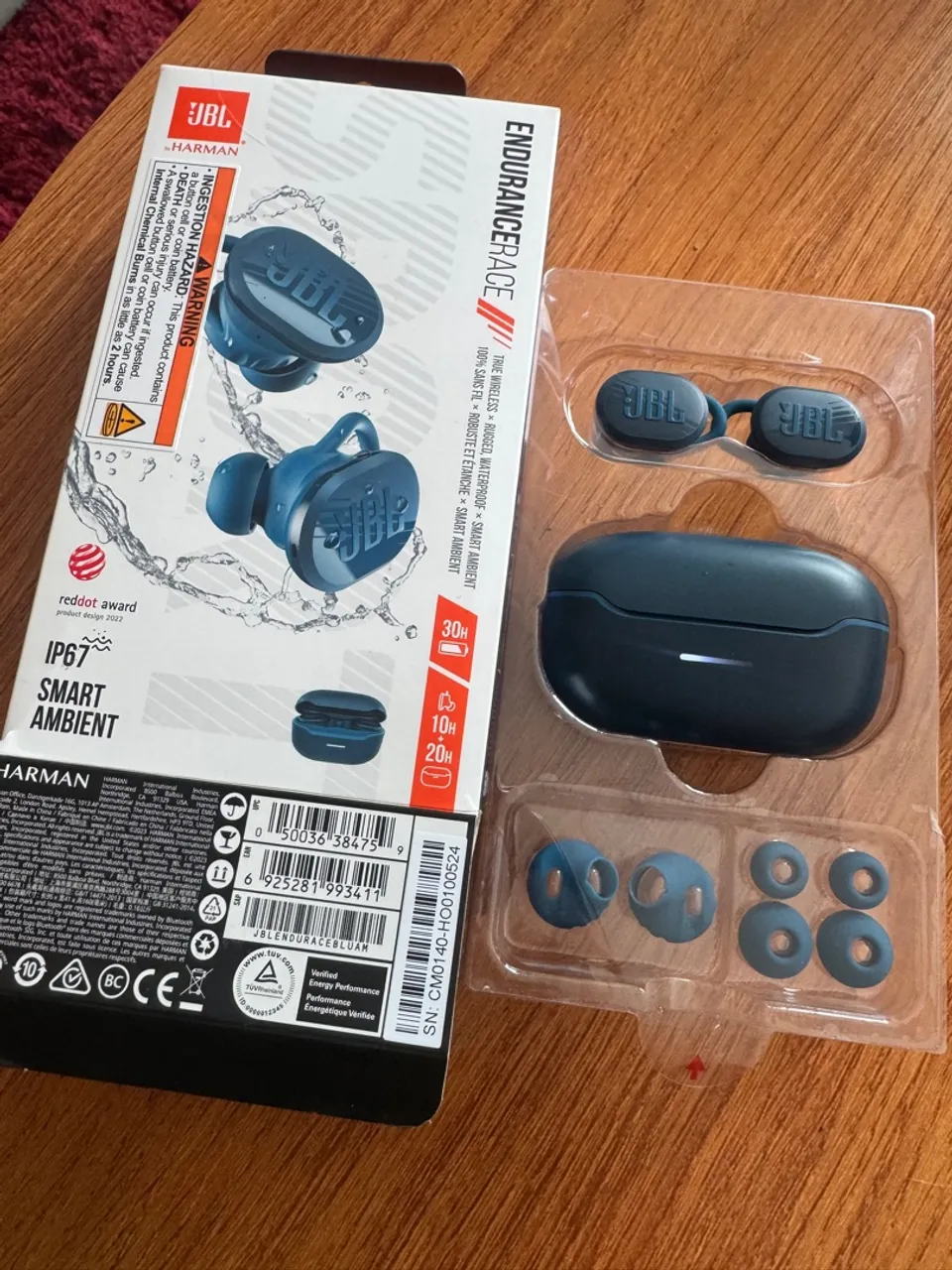 Fone de ouvido JBL Endurance Race - Azul