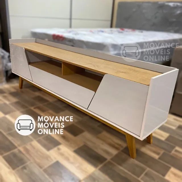Rack com Gaveta e Portas P/ Até 70" Novo