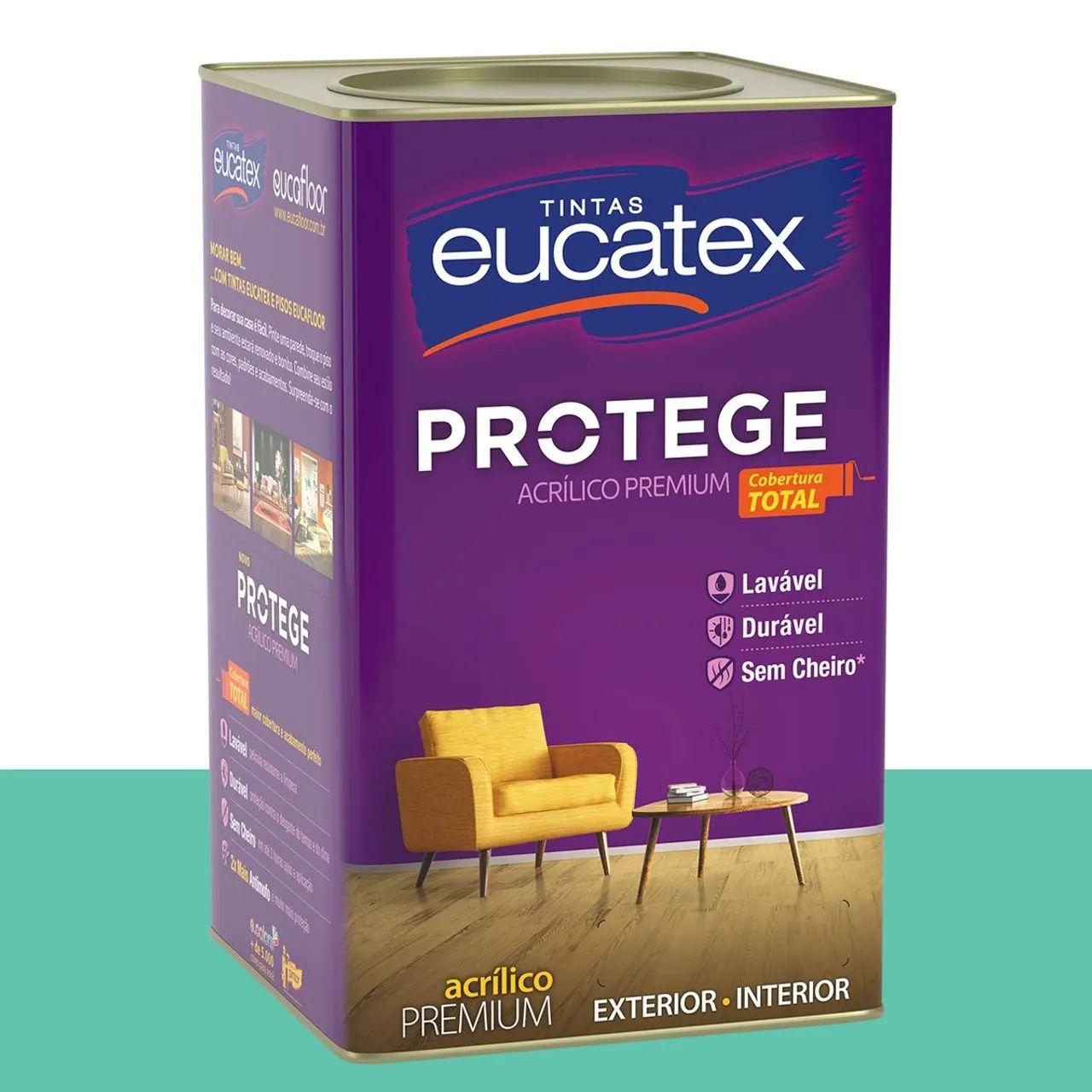 Tinta Acrílica Acetinada Eucatex Verde-nascente 16 L