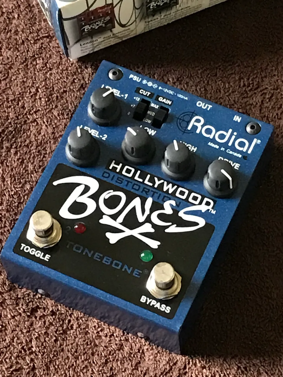 Pedal Tonebone Plexitube Radial Overdrive Valvulado e Fonte
