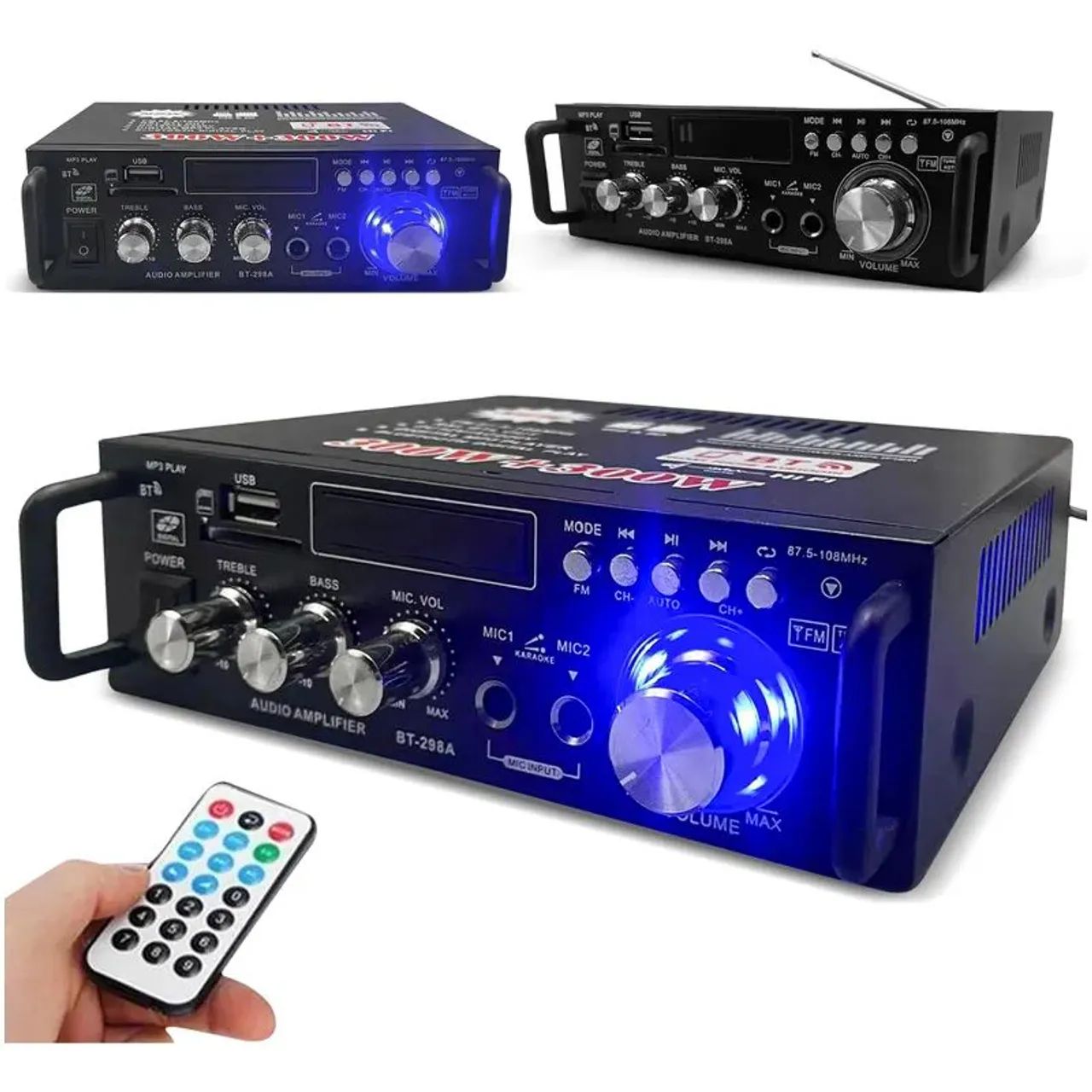 Amplificador Bluetooth 600w bass usb  - Foto 2