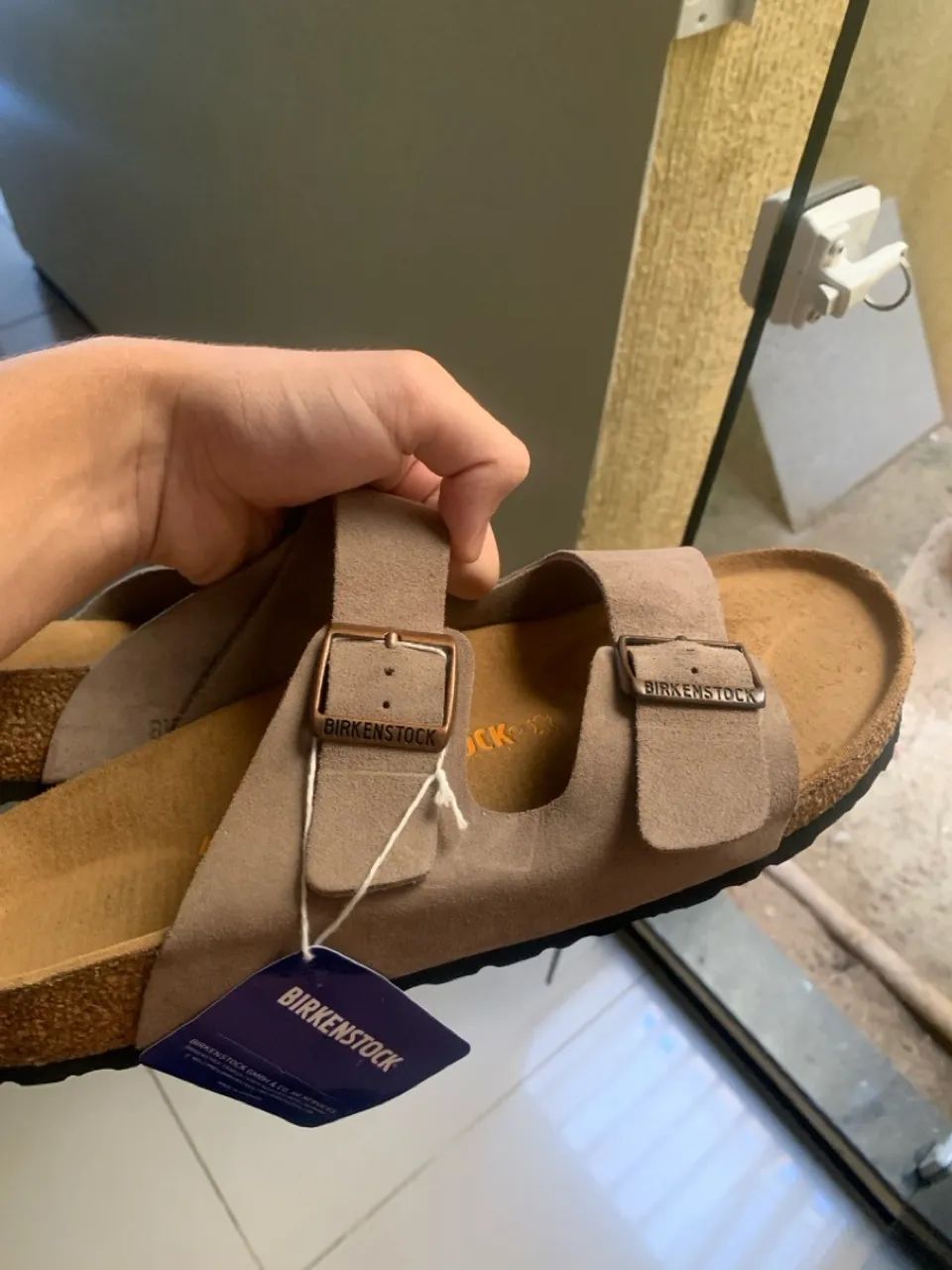 Sandália Birkenstock Arizona Bege - Nova