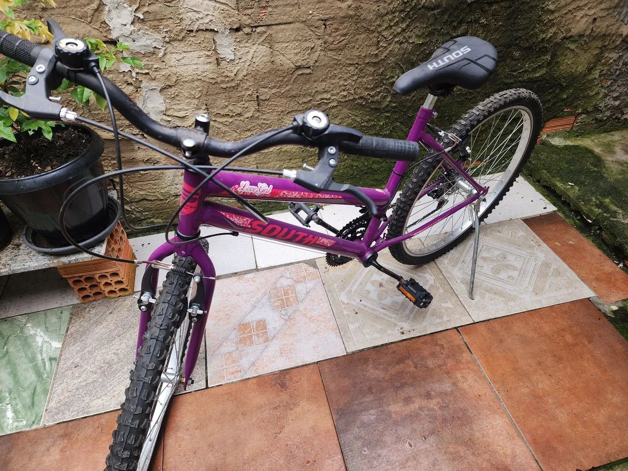 Bicicleta Aro 26 South Love Girl 18 marchas - Roxa