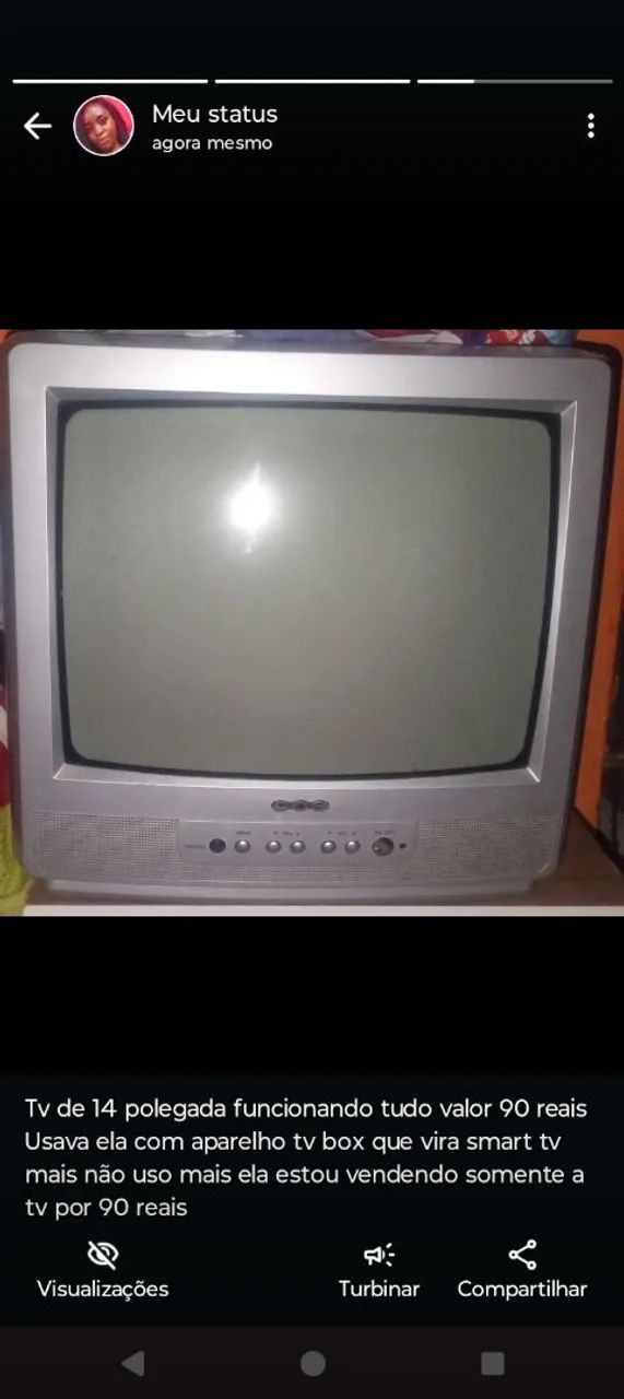 TV 14 polegadas funcionando por R$90 - TVs - Ponte Preta, Queimados ...