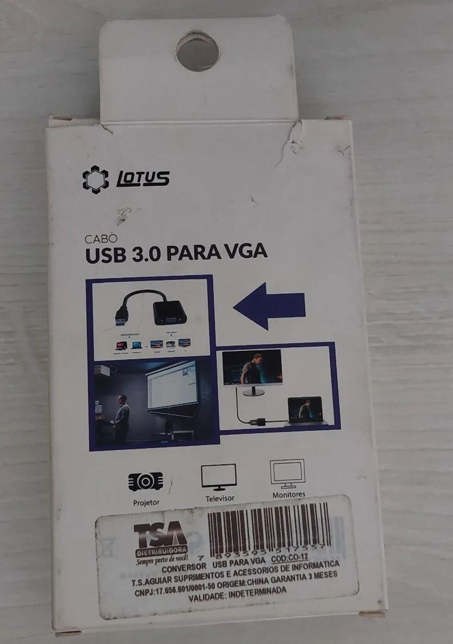 Cabo USB 3.0 para VGA - Lotus - Foto 2