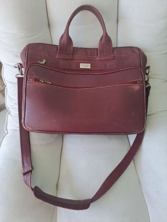 Bolsa de Ombro em Couro - Vermelha