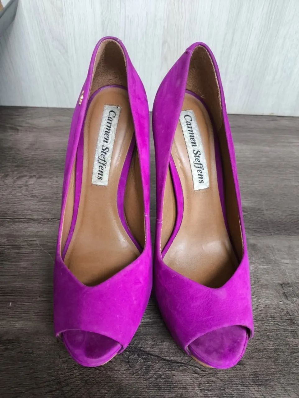 Sapato Peep Carmen Steffens Peep Toe Peep Toe Vermelho Carmen