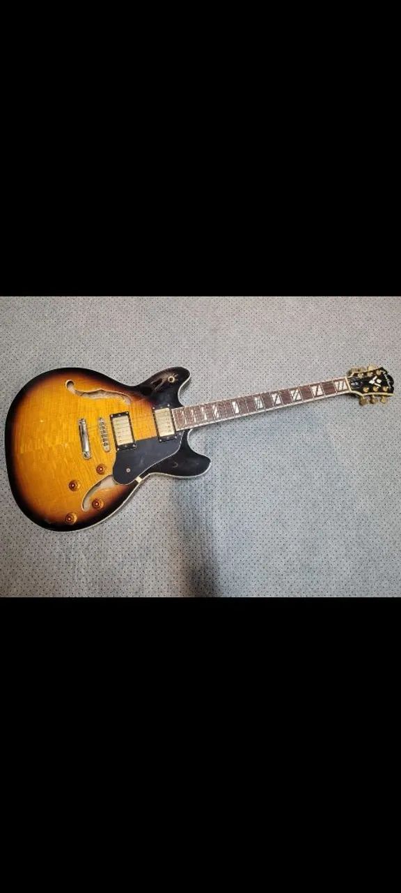 Guitarra Semi-acústica Sunburst HB 35 - Foto 4