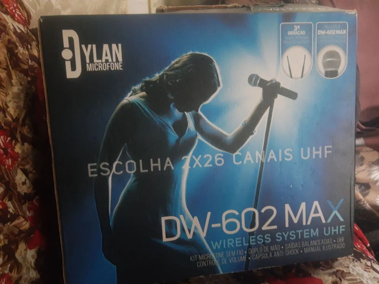 Microfone Sem Fio Dylan DW-602 Max 26 Canais UHF - Foto 2