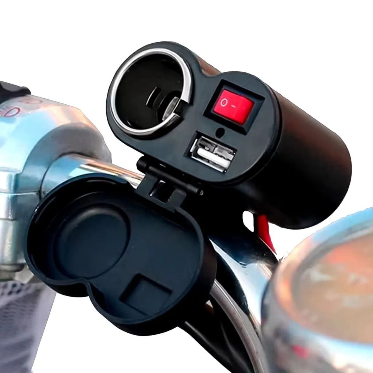 Carregador com portas  usb de celular para moto Ios ou Android - Foto 4