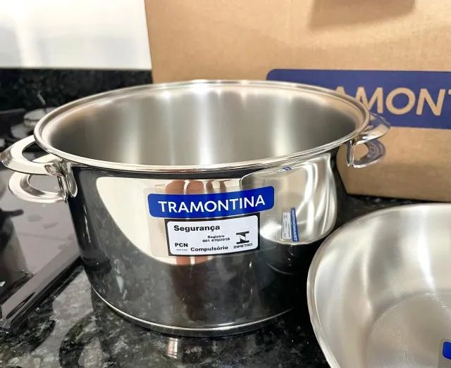 jogo de panela tramontina inox Nova! - Foto 4