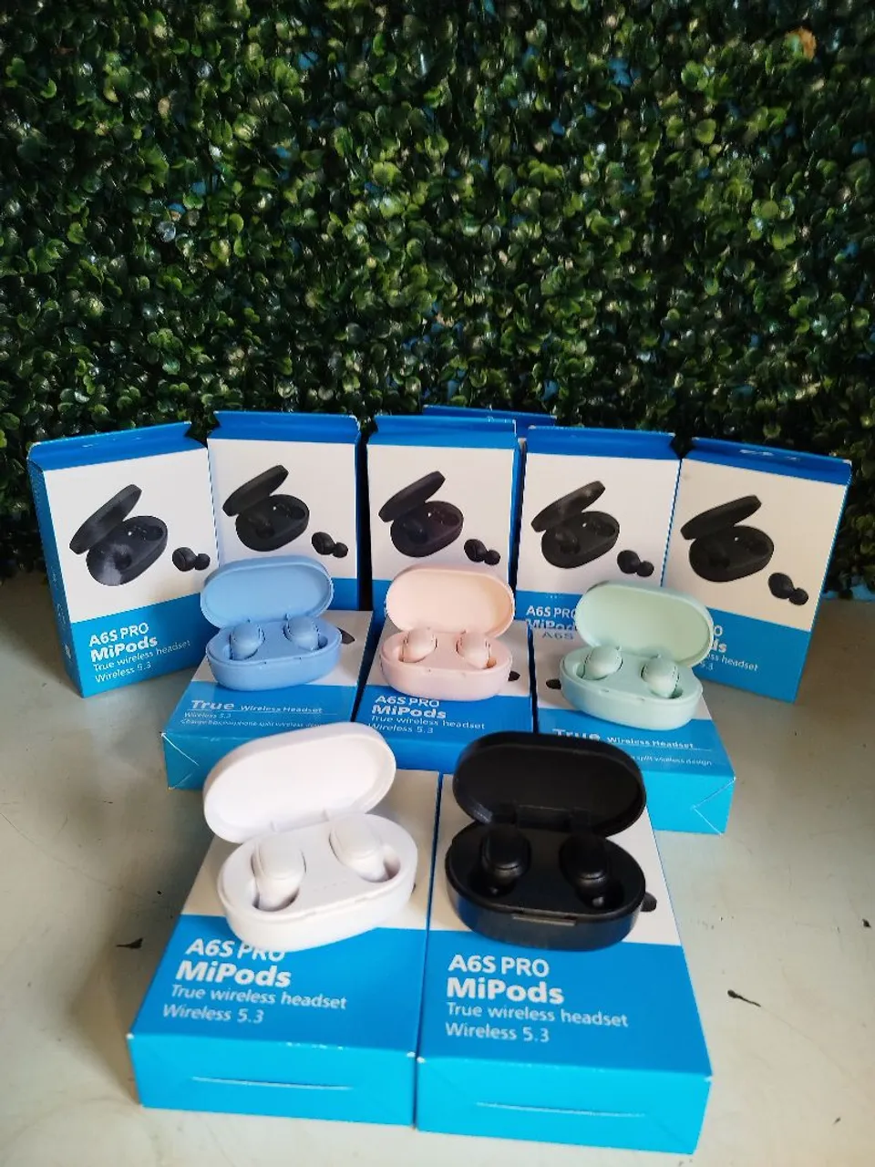 Fones de Ouvido Bluetooth A6S PRO MiPods - Novo