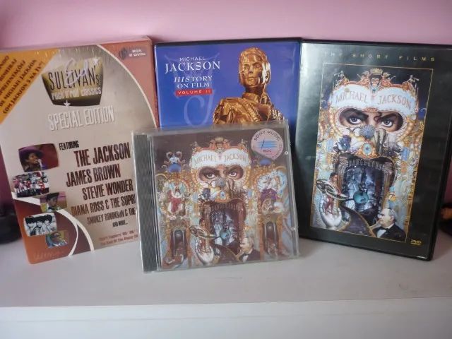 Michael jackson dangerous cd importado + coleção DVD history - raro lote