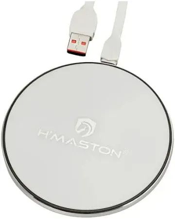 Carregador H'maston Yd-27 Sem Fio Indução Ultra Rápido 15w disponível no branco e preto - Foto 2