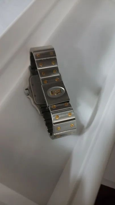 Relógio Cartier modelo santos aço e ouro quartsz - Foto 3