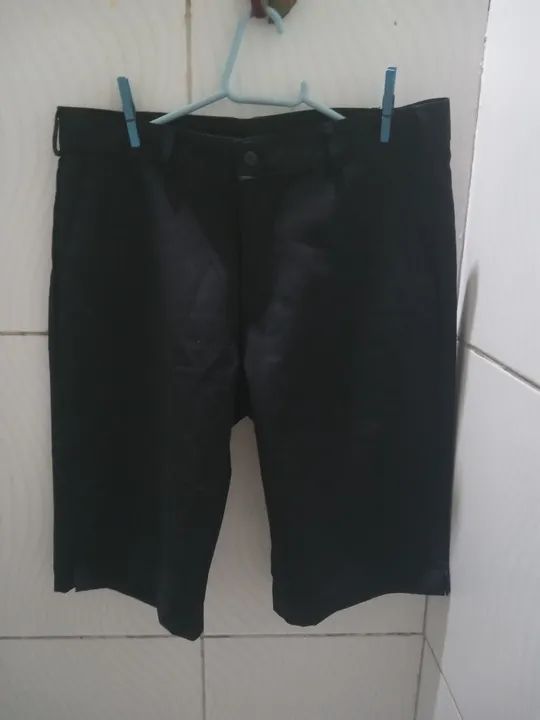 Bermuda Alfaiataria Preta Masculino N:44 - Foto 5