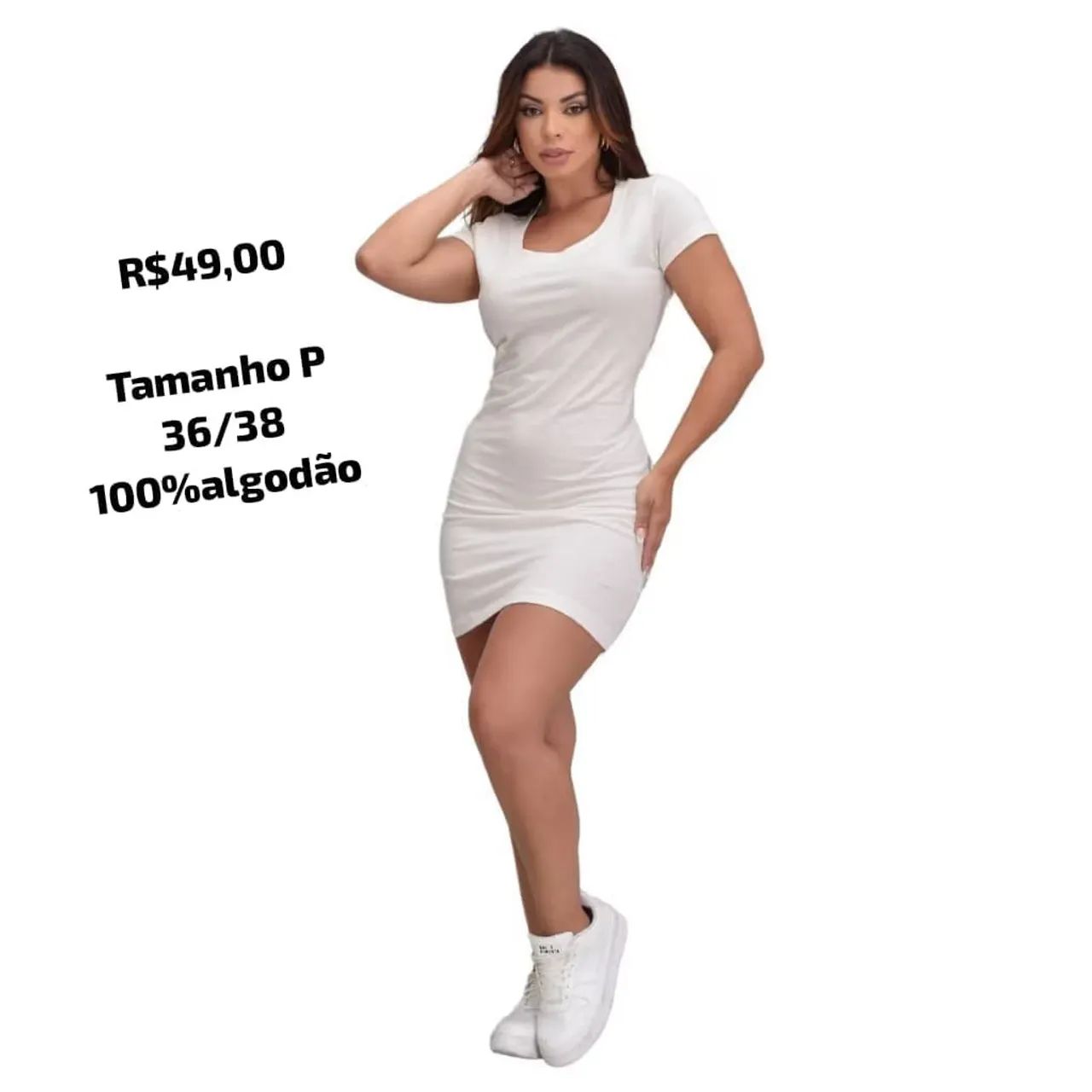 Vestido 100% algodão conforto e qualidade - Foto 4
