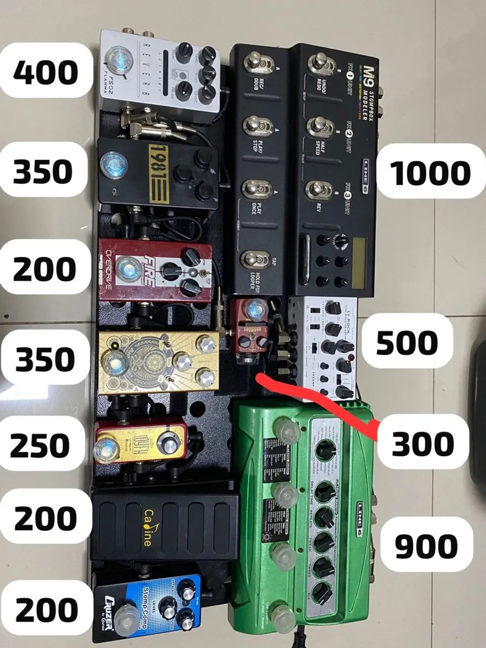 Pedalboard Completo para Guitarra