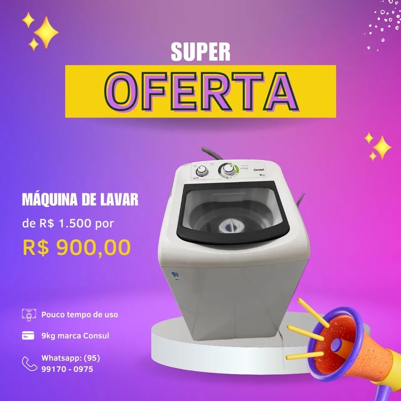 Máquina de lavar 9kg Cônsul