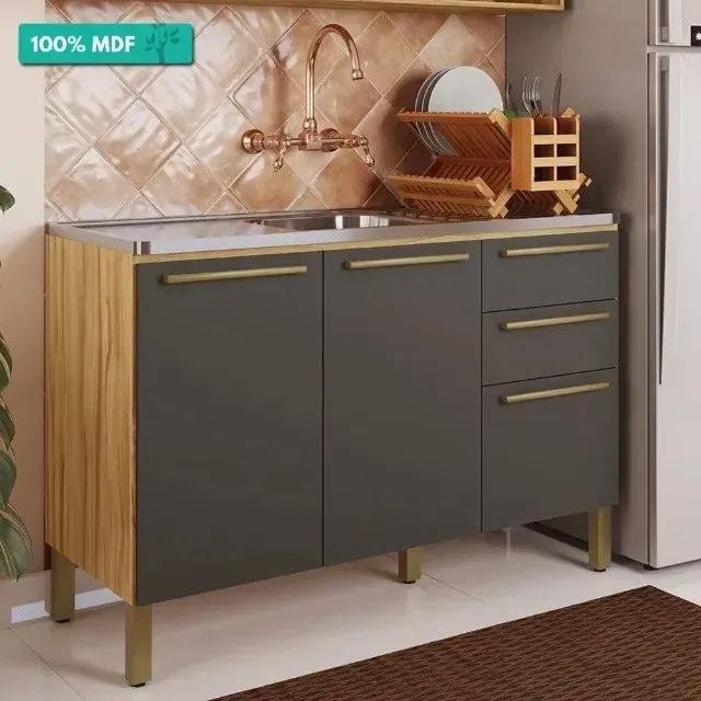 Balcão Para Pia 120cm Napoli Prime Ronipa, 100% MDF - ( Promoção )