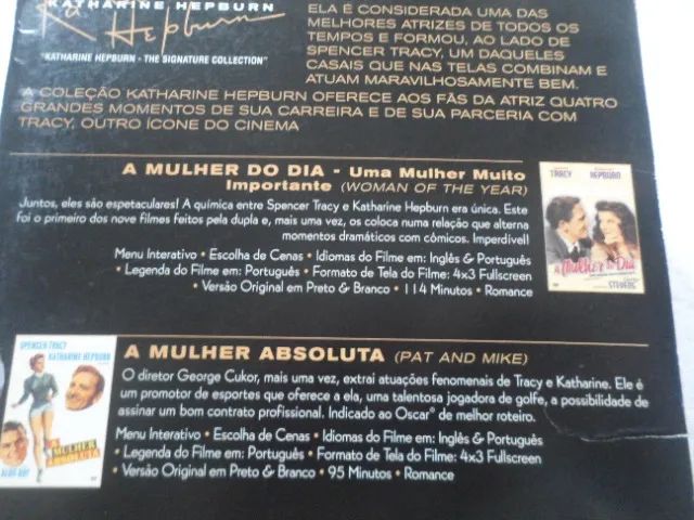 DVD Box Katharine Hepburn 4 discos 4 filmes box nacional e original - Foto 3
